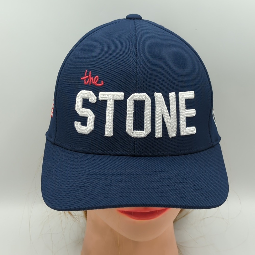 G/FORE The Stone Wynstone Golf Hat Snapback Navy Blue USA Flag Flexfit 110 Cap